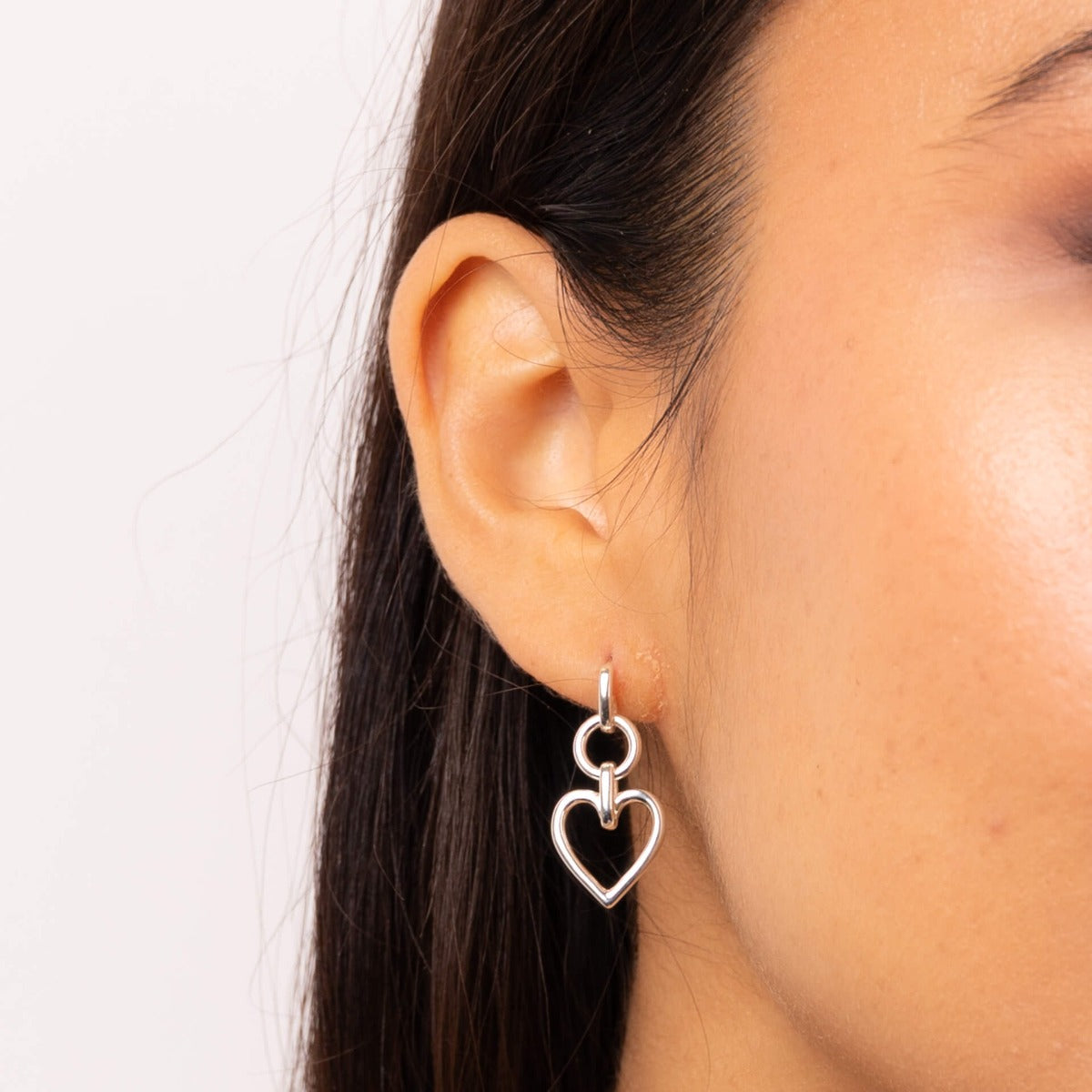 Beginnings Open Heart Drop Earrings