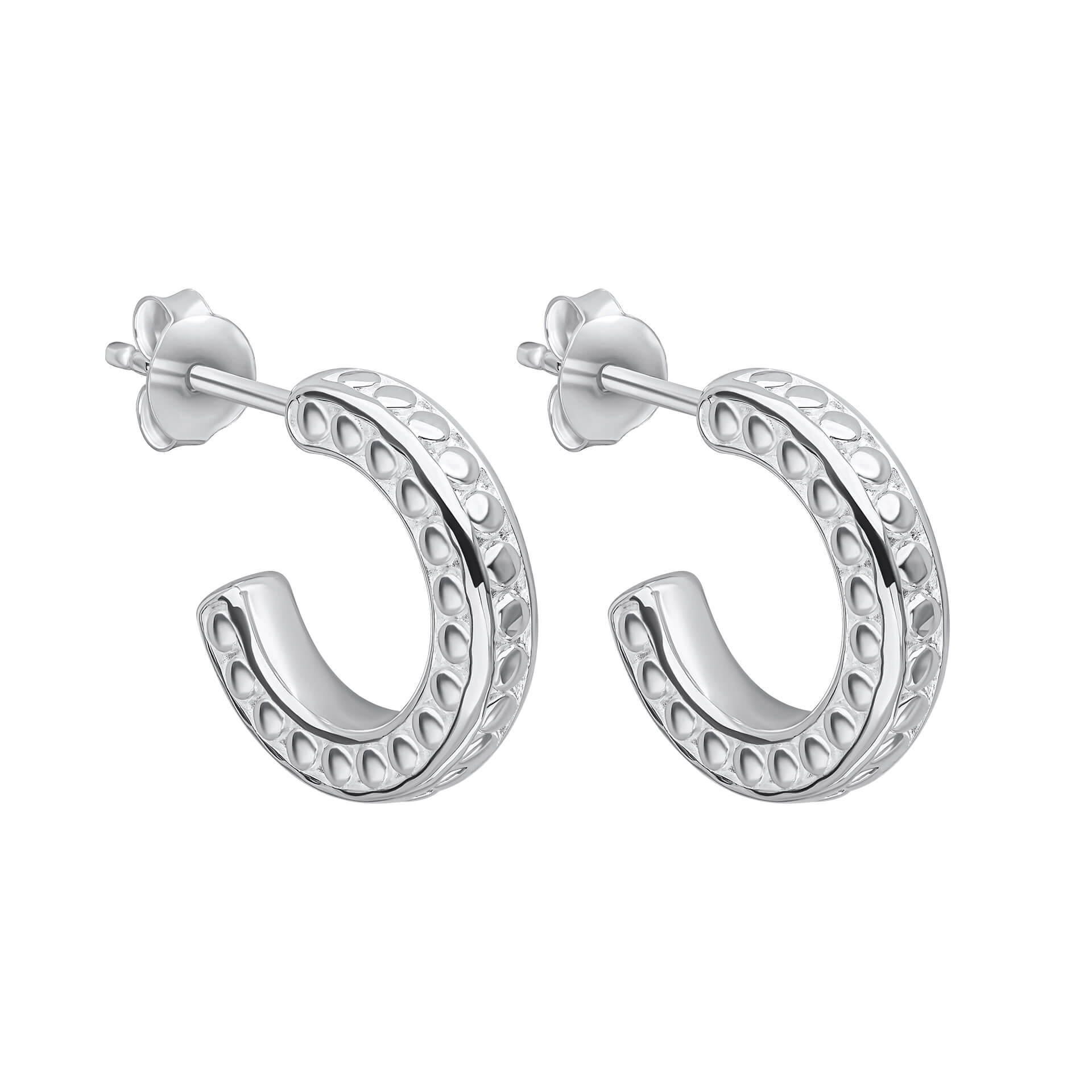 Beginnings Textured Channel Hoop Earrings