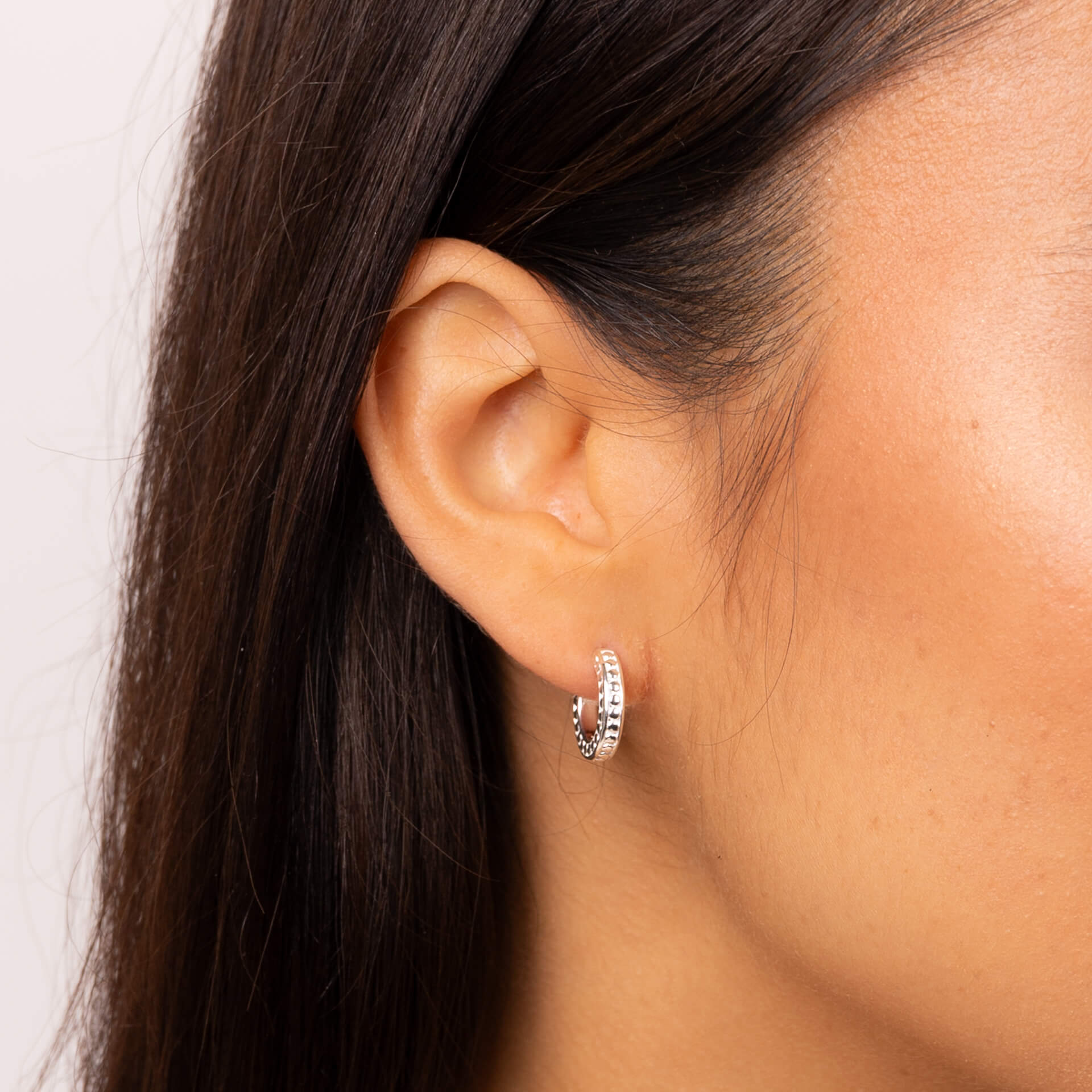 Beginnings Textured Channel Hoop Earrings