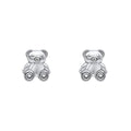 D for Diamond Teddy Bear Stud Earrings with Diamond E6431