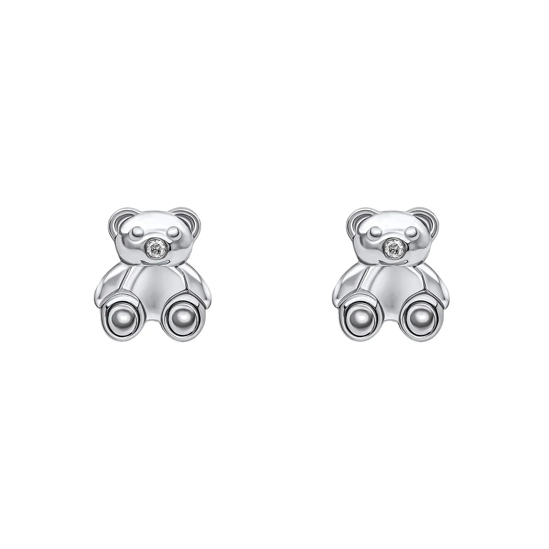 D for Diamond Teddy Bear Stud Earrings with Diamond E6431