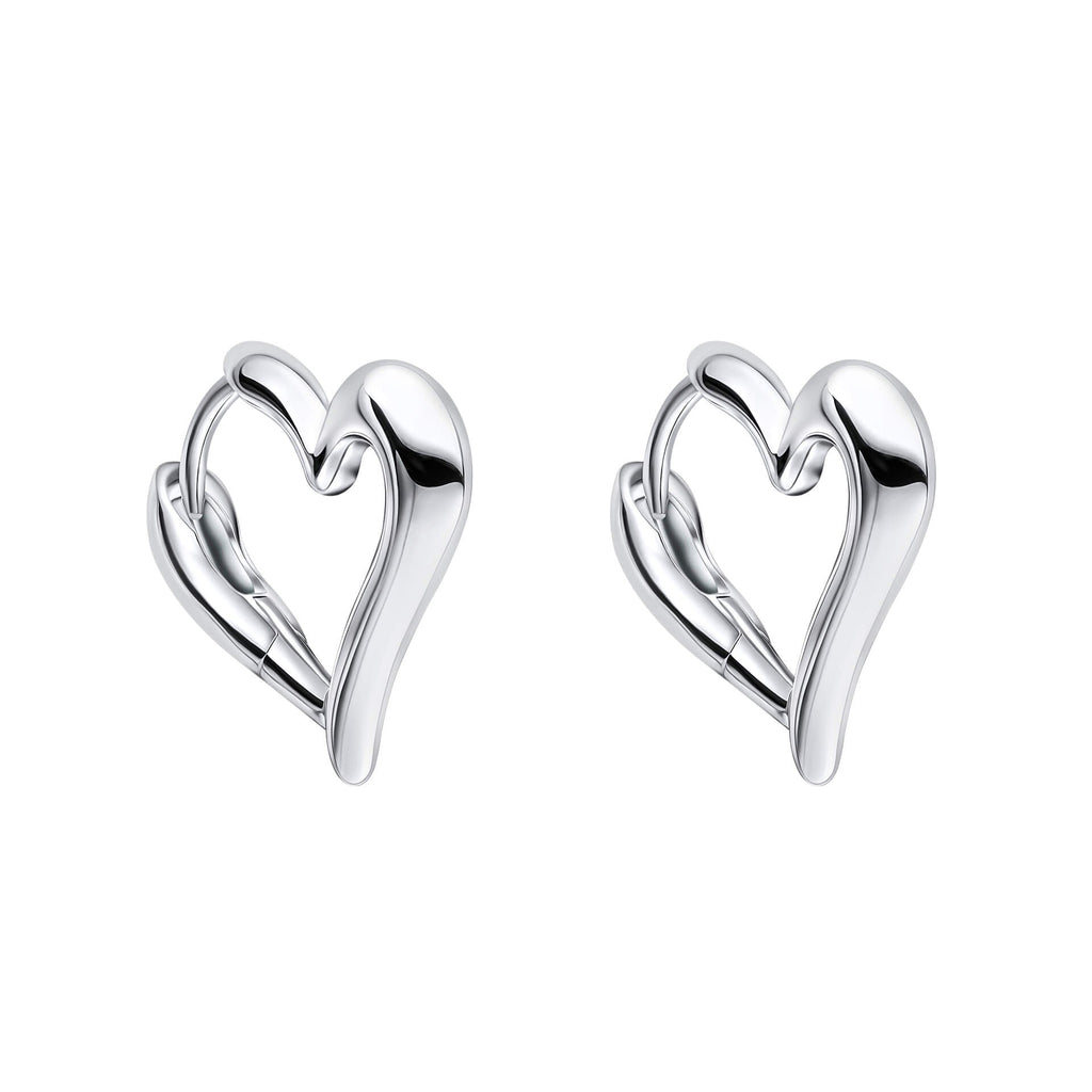 Beginnings Open Heart Hoop Earrings