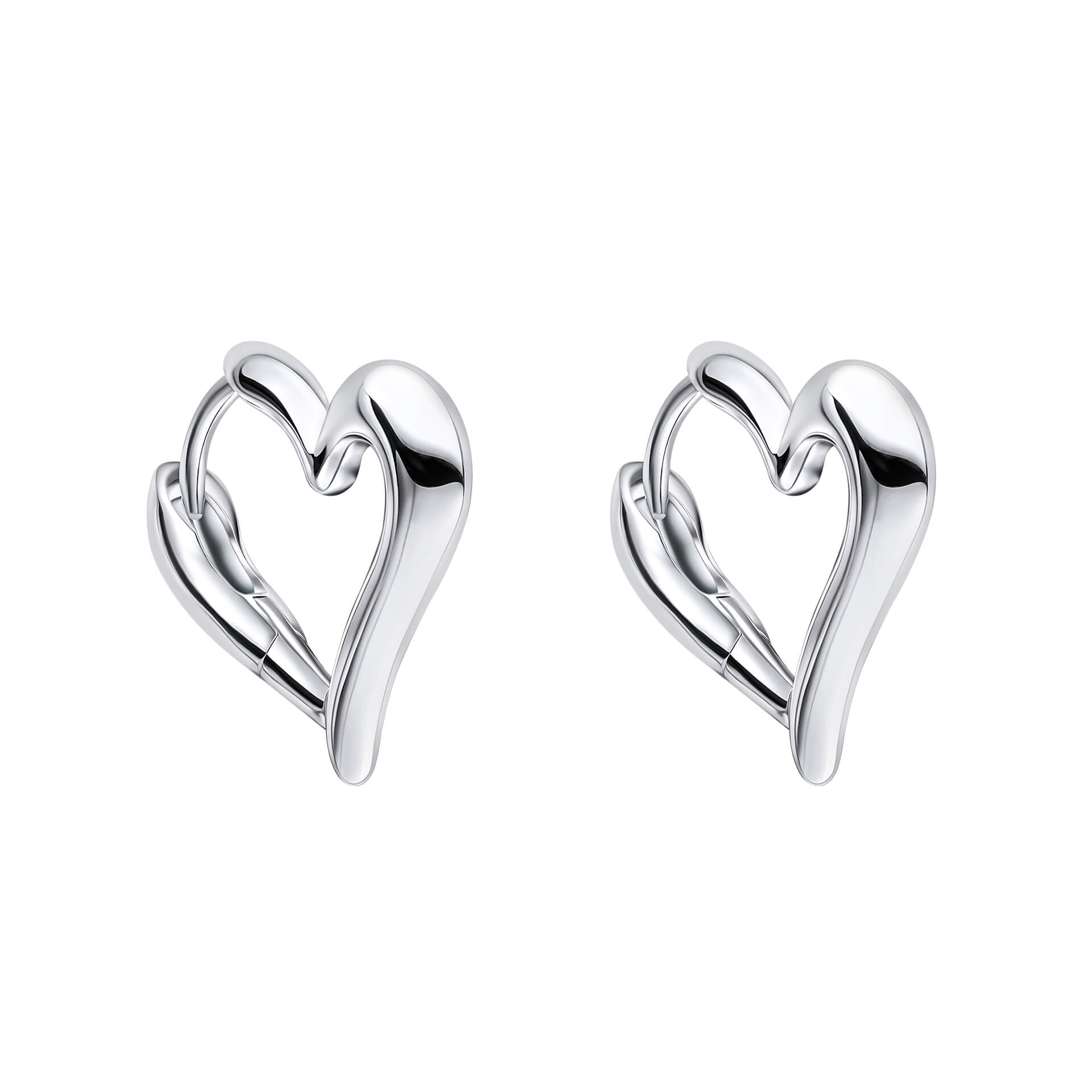 Beginnings Open Heart Hoop Earrings