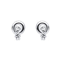 Beginnings Plain and Rope Linked Circles Stud Earrings