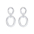 Beginnings Double Oval Drop Earrings with Textured Connection Link