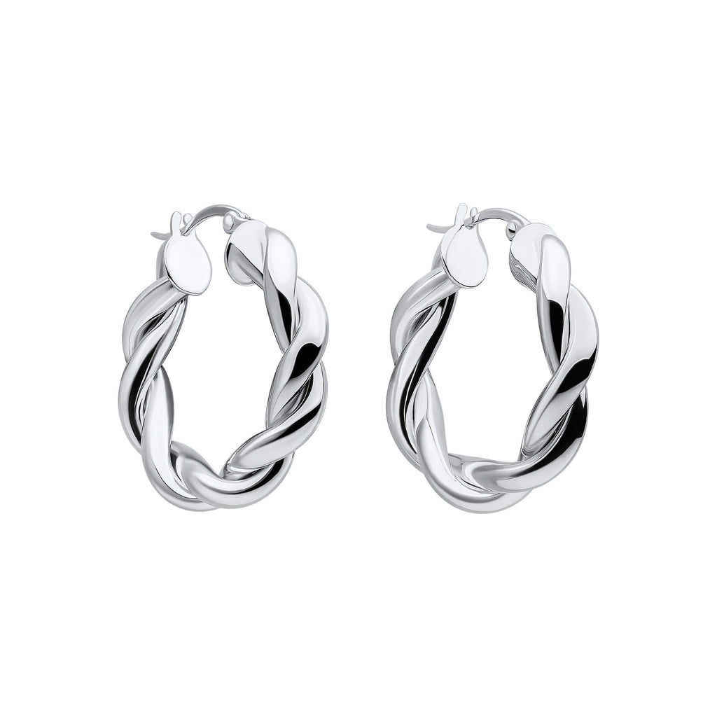 Beginnings Chunky Rope Twist Hoop Earrings