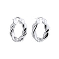 Beginnings Chunky Rope Twist Hoop Earrings