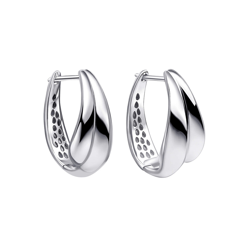 Beginnings Organic Wave Hoop Earrings