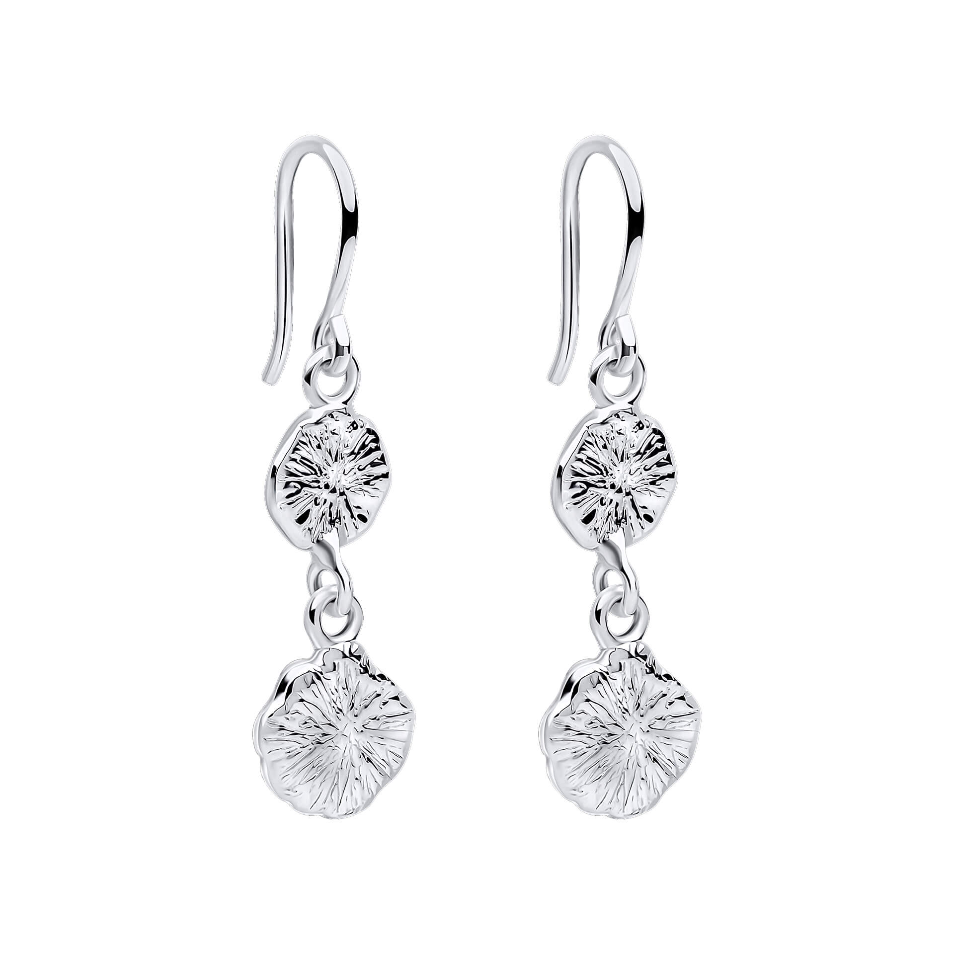 Beginnings Spray Textured Discs Drop Earrings