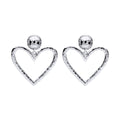 Beginnings Large Hammered Heart Drop Earrings