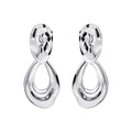 Beginnings Molten Oval Doorknocker Drop Earrings