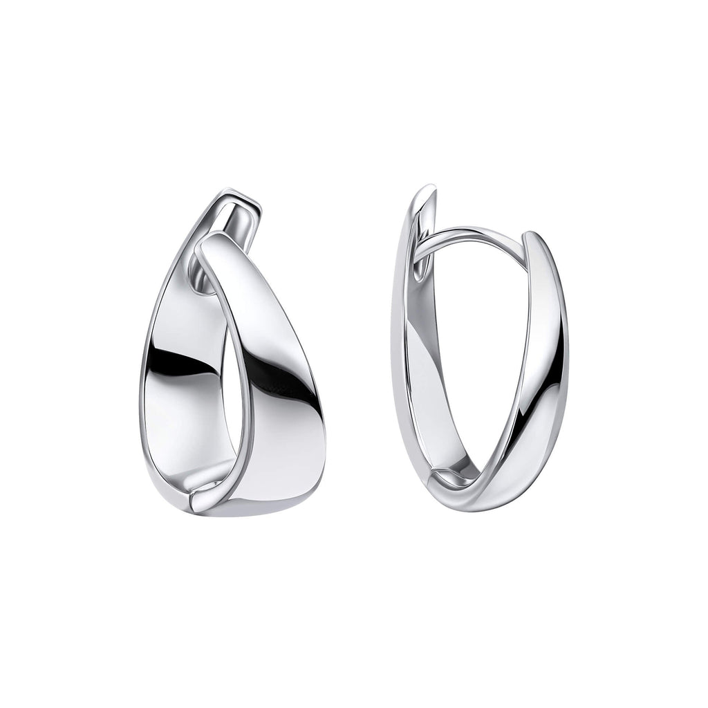 Beginnings Ribbon Twist Hoop Earrings