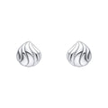 Beginnings Organic Wave Teardrop Stud Earrings