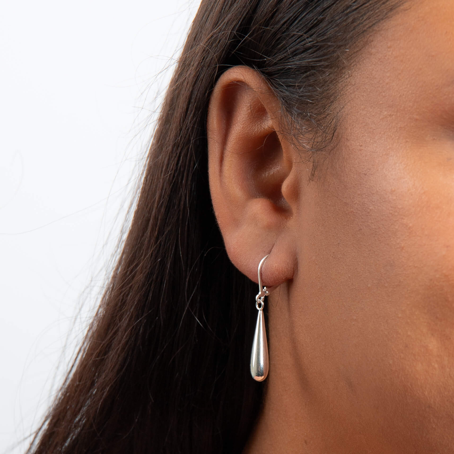 Beginnings Elongated Teardrop French Hook Earrings