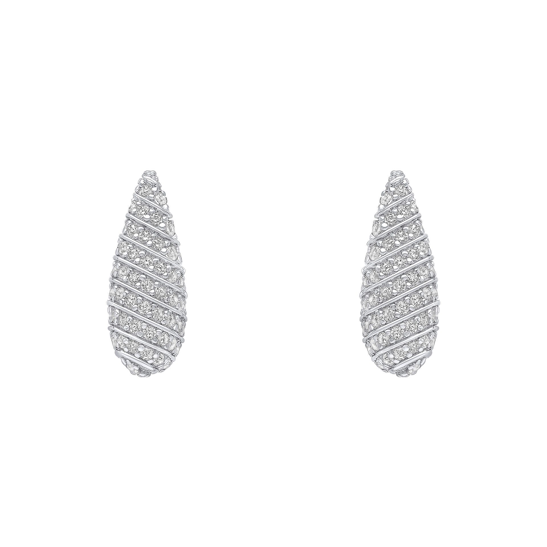 Beginnings Channel Set Droplet Stud Earrings
