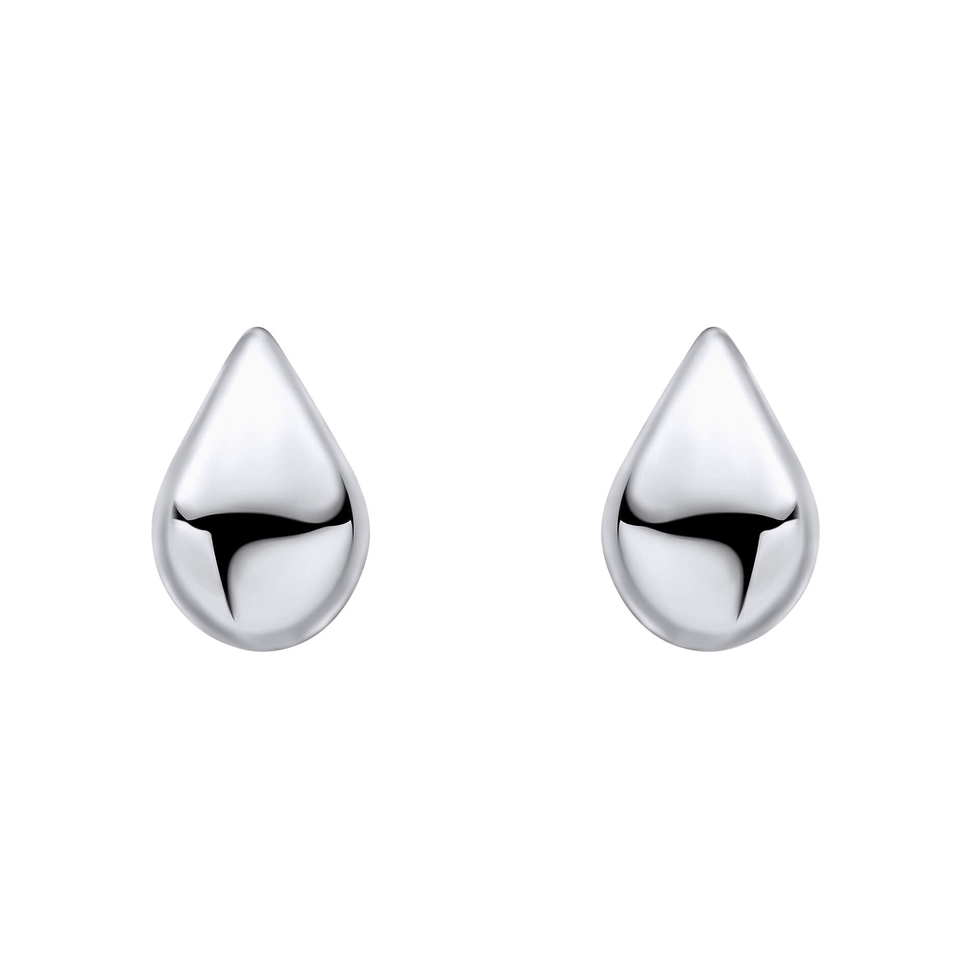 Beginnings Highly Polished Droplet Stud Earrings