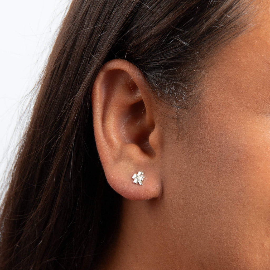 Beginnings Four Leaf Clover Stud Earrings