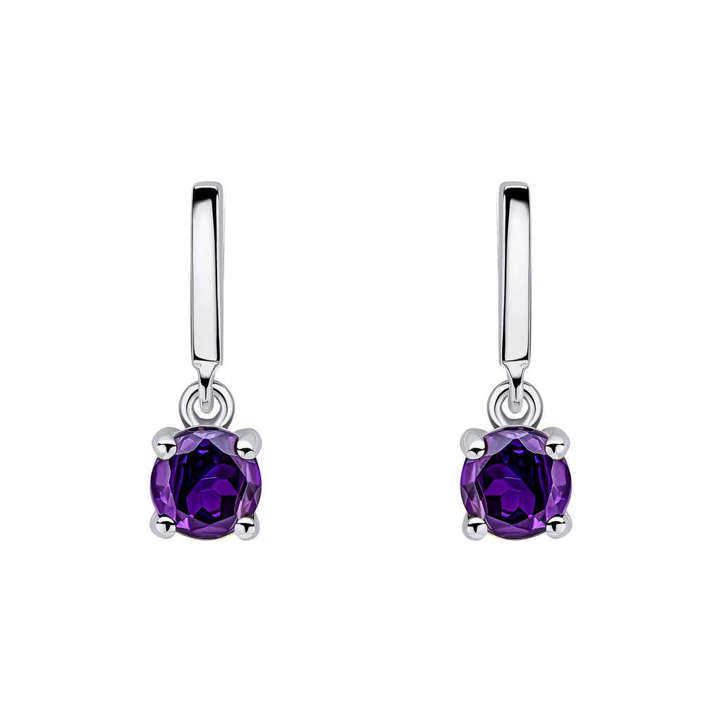 Beginnings Round Semi Precious Drop Stud Earrings