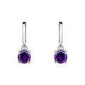 Beginnings Round Semi Precious Drop Stud Earrings