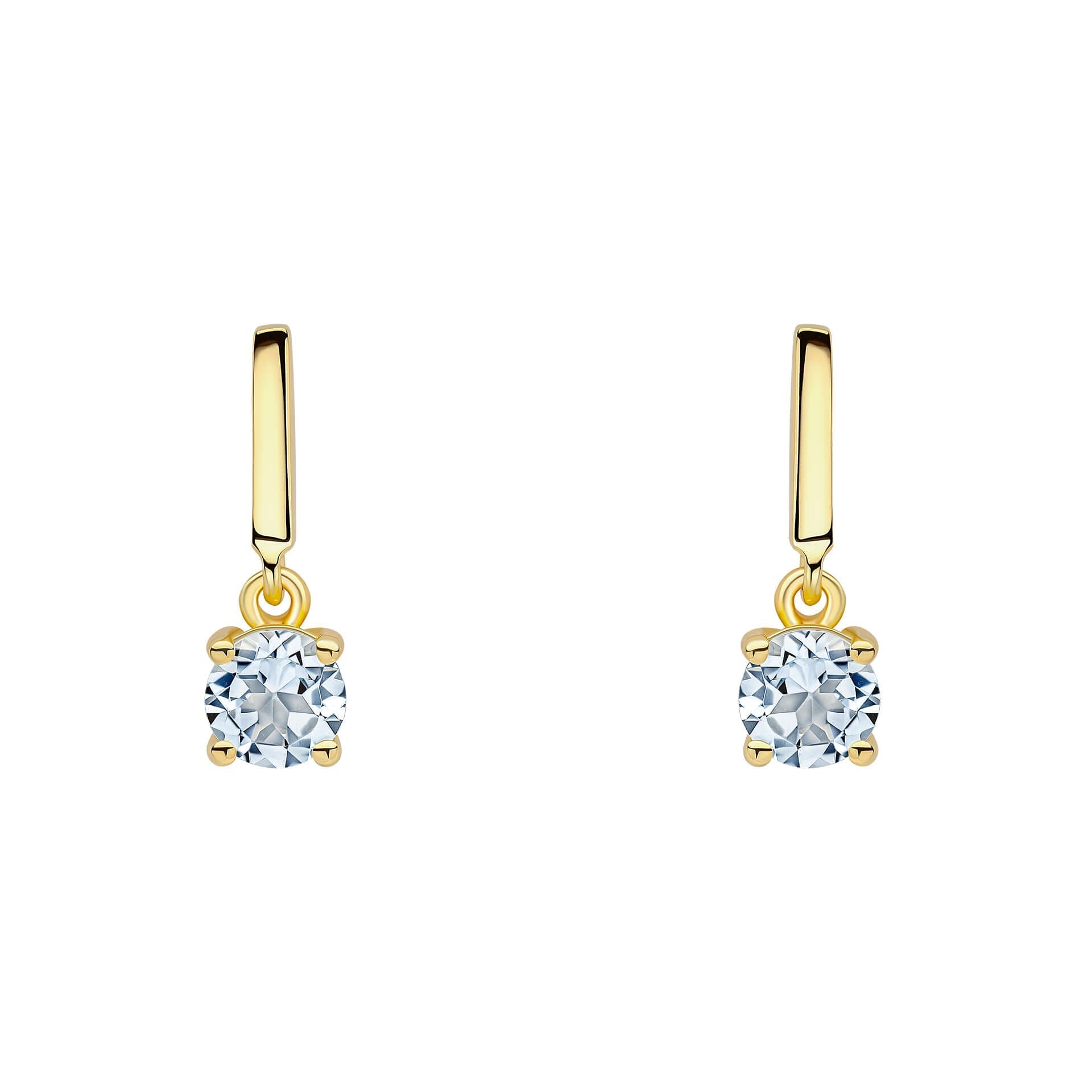 Beginnings Round Semi Precious Drop Stud Earrings