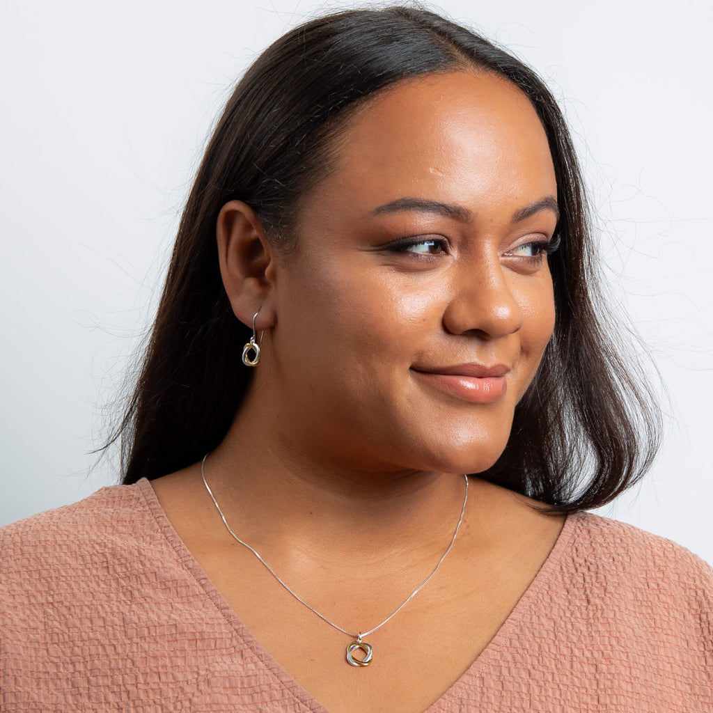 Beginnings Woven Circle Drop Earrings