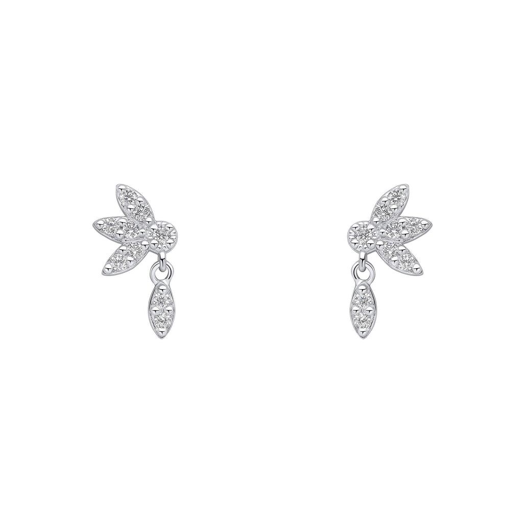 Beginnings Hanging Petal Floral Stud Earrings
