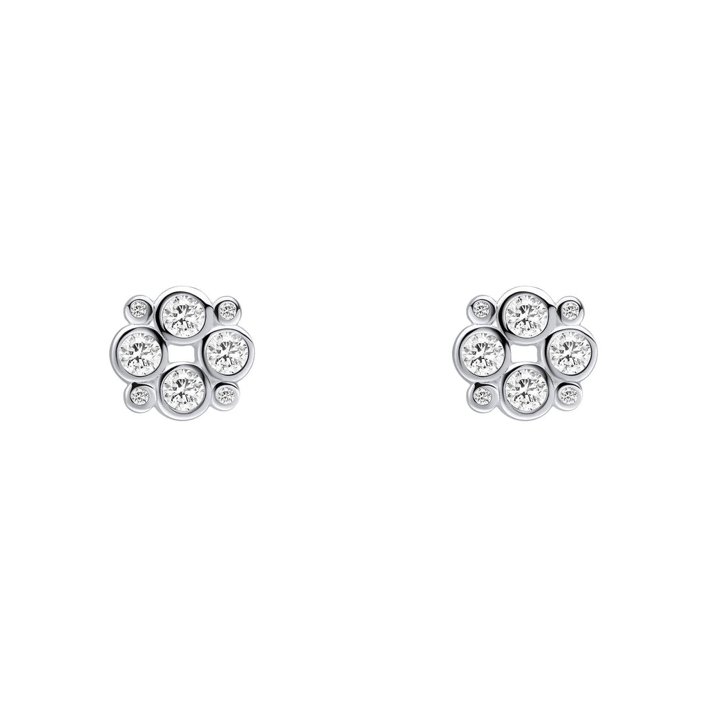 Beginnings Multi Bezel Set Cubic Zirconia Stud Earrings