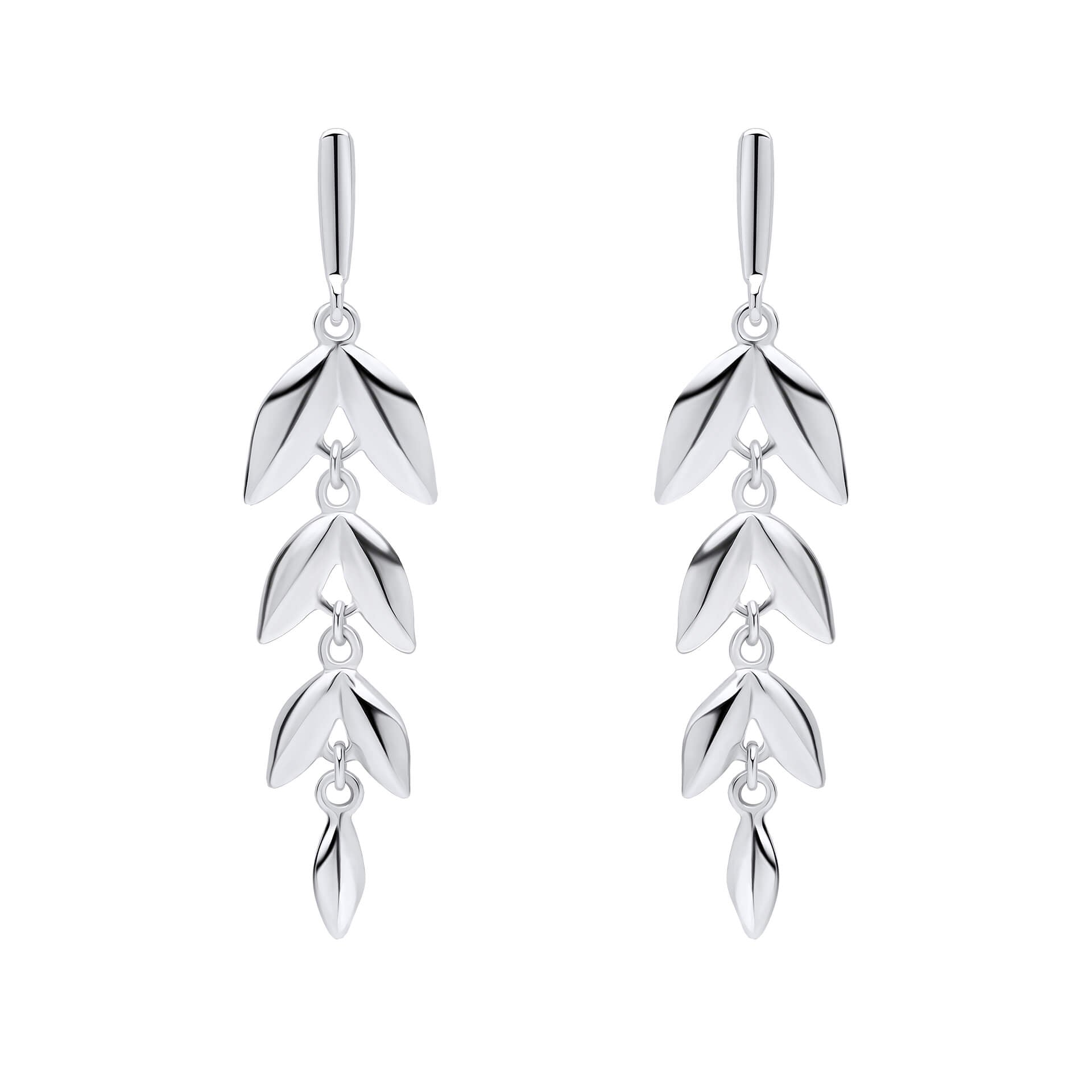 Beginnings Long Leaf Drop Earrings