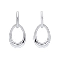 Beginnings Open Teardrop Earrings with Millegrain Edge