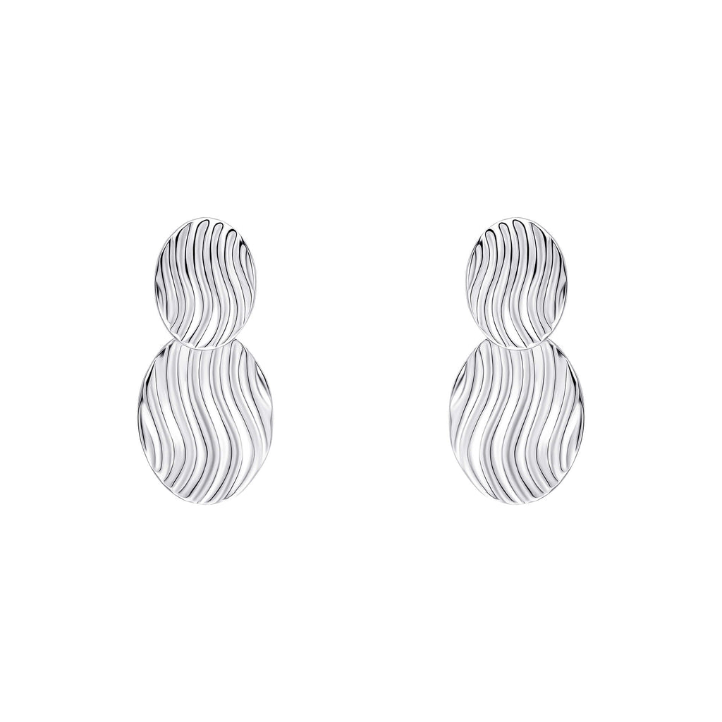 Beginnings Wave Texture Drop Earrings