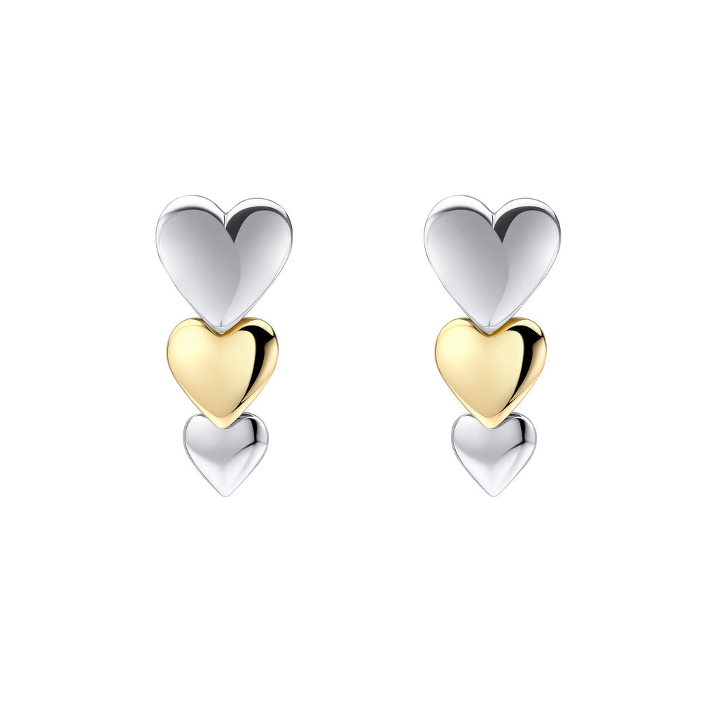 Beginnings Cascading Hearts Drop Earrings
