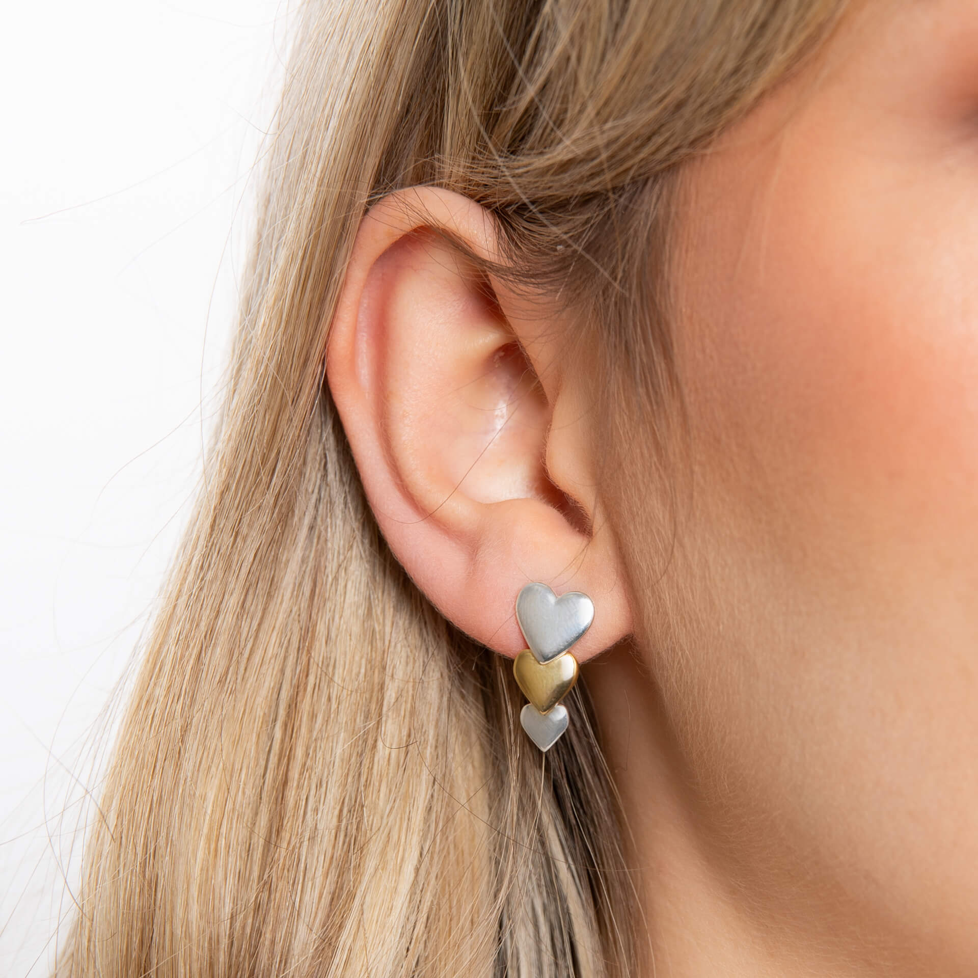 Beginnings Cascading Hearts Drop Earrings