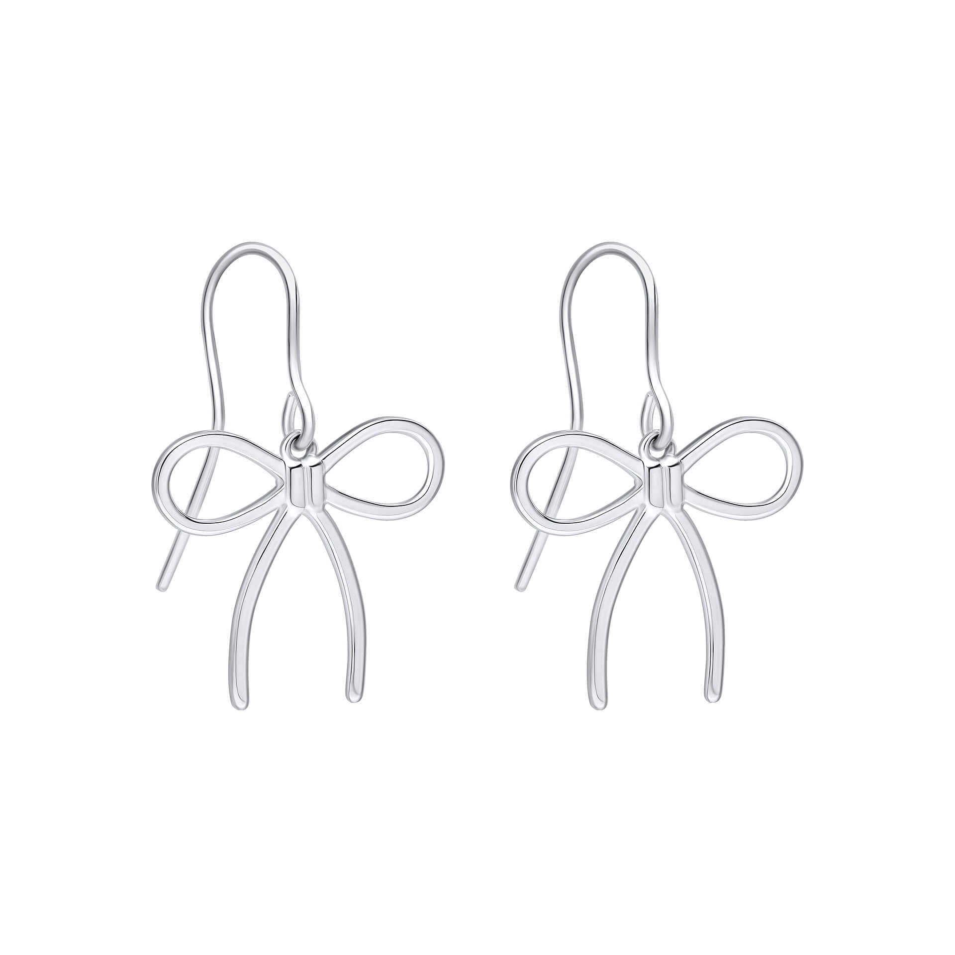 Beginnings Thin Bow Hook Earrings