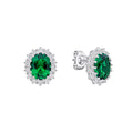 Diamonfire Oval Stud Earrings with Surround