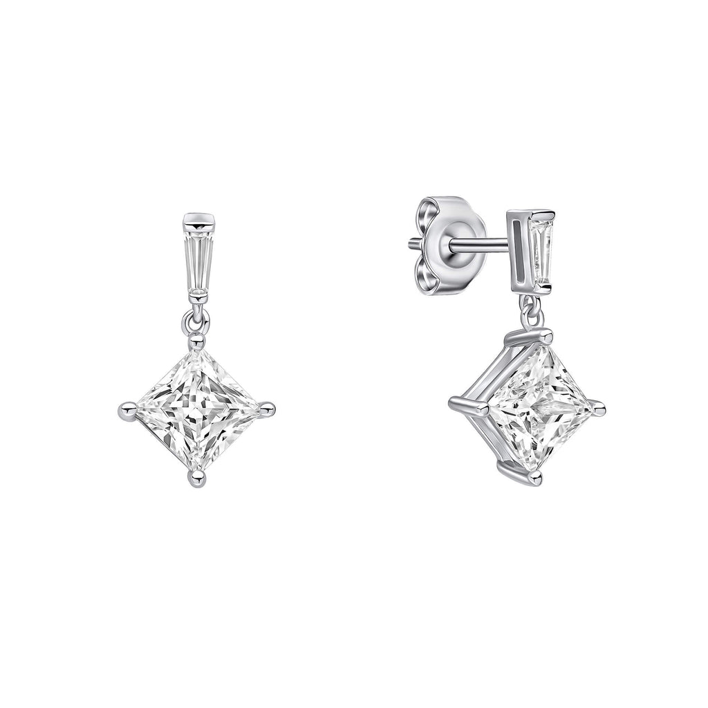 Diamonfire Princess Cut Drop Earrings