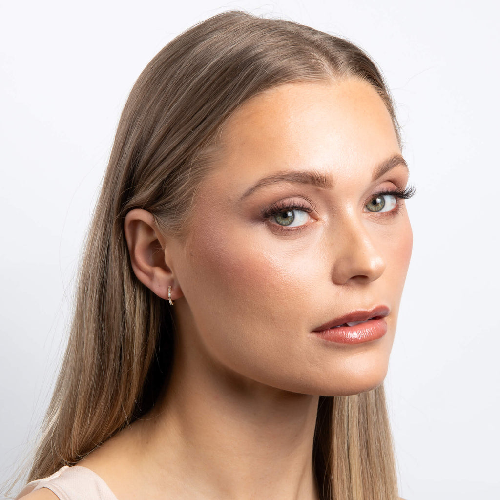 Diamonfire Baguette Zirconia Hoop Earrings