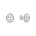 Diamonfire Oval Halo Stud Earrings
