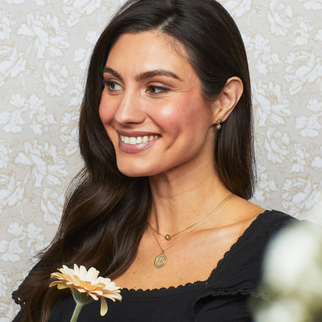 Laura Ashley Silver Thorncliff Daisy Necklace