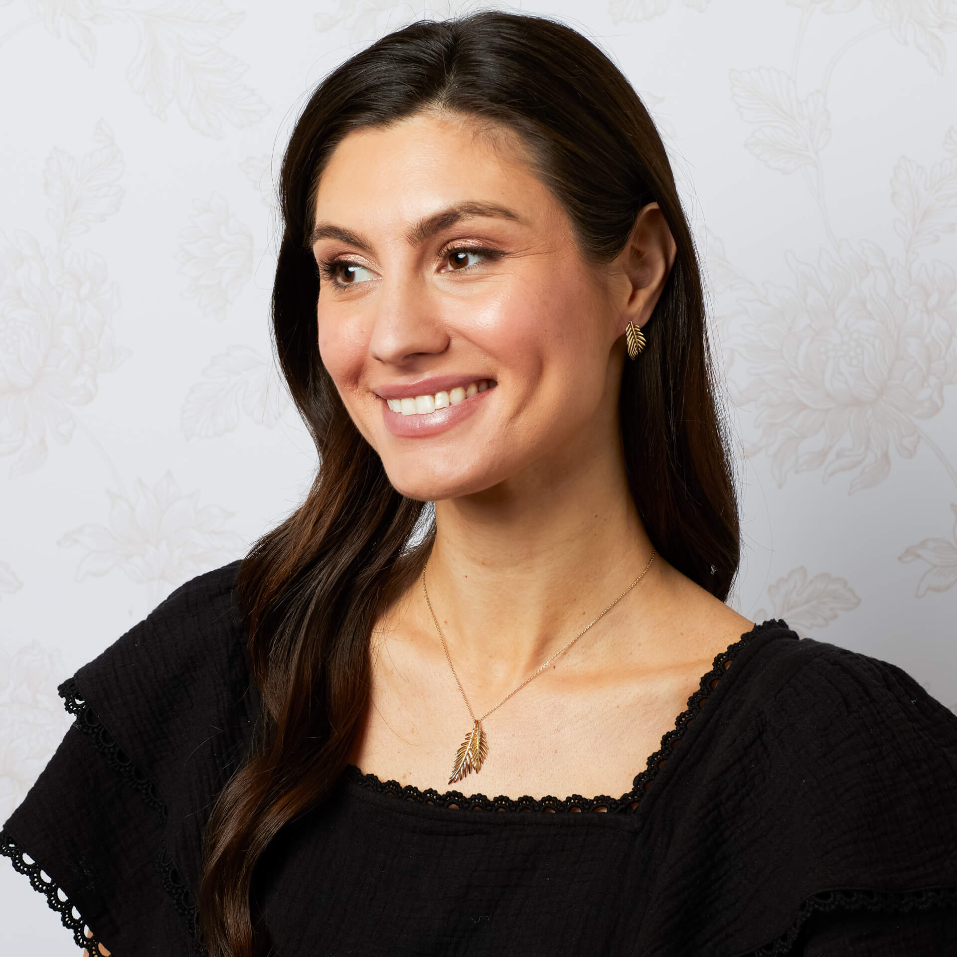 Laura Ashley Silver Marlbrook Leaf Earrings