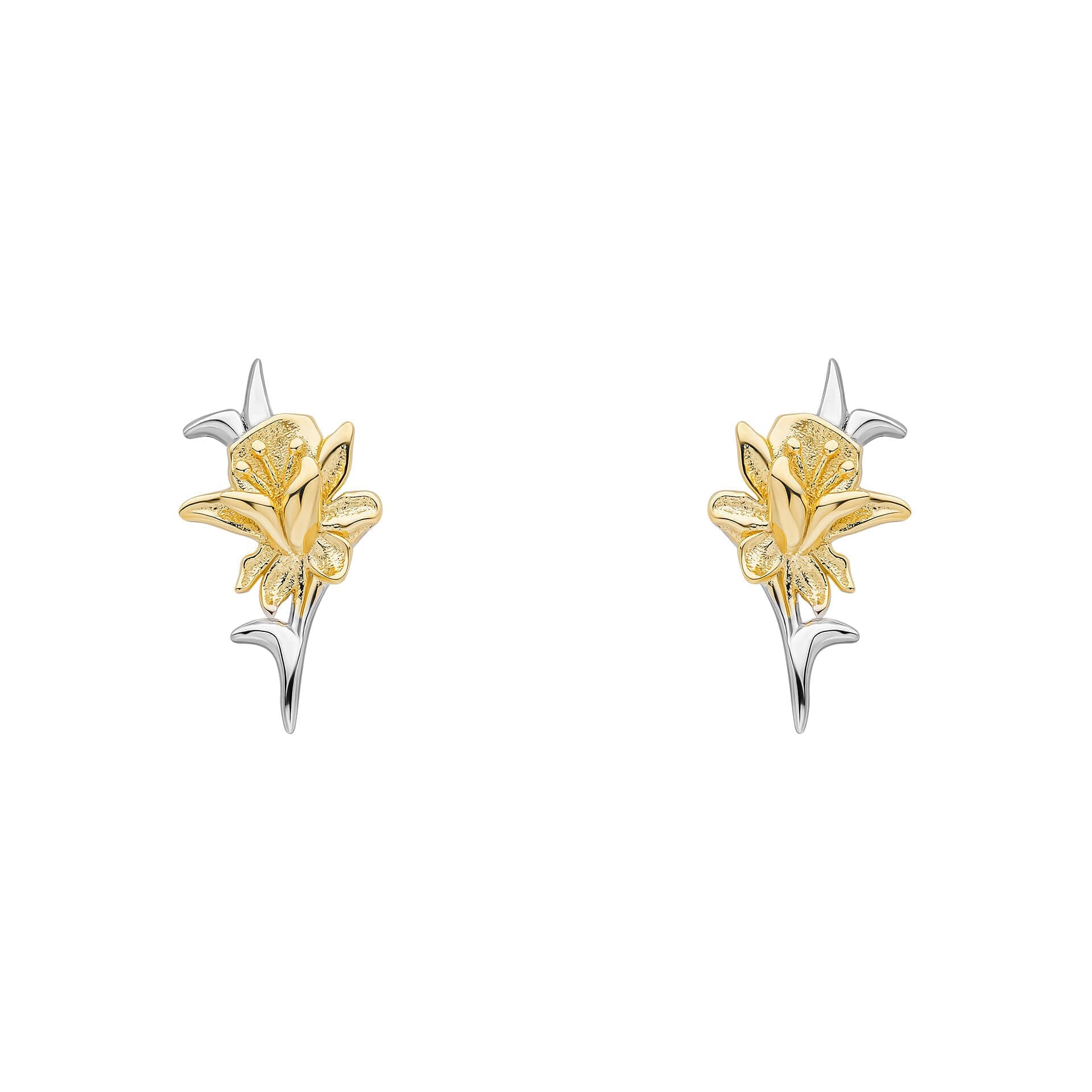 Laura Ashley Silver Heritage Daffodil Stud Earrings