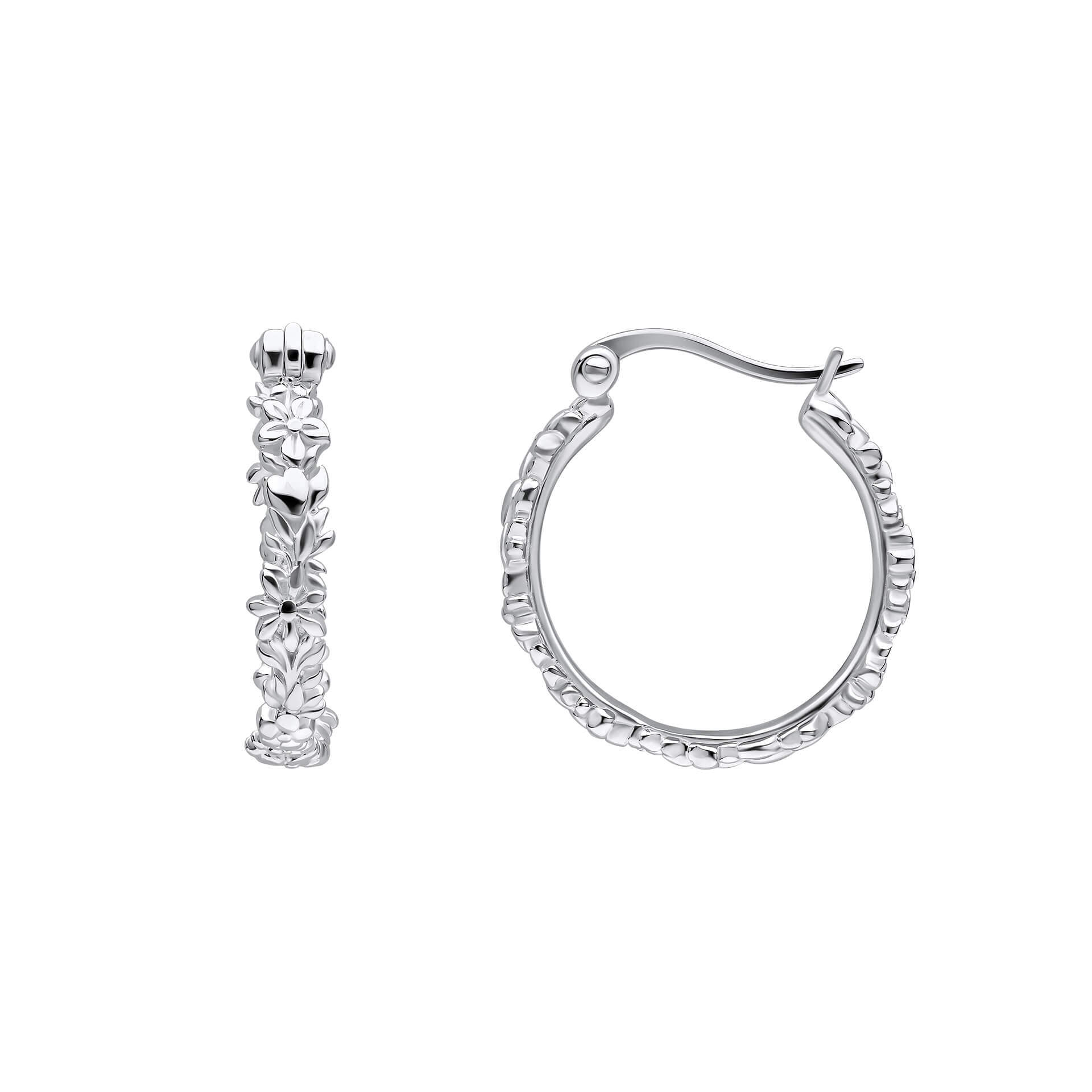 Laura Ashley Silver Naunton Folly Hoop Earrings