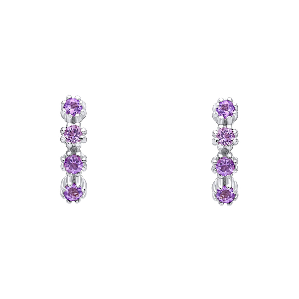 Laura Ashley Silver Alford Meadow Light Amethyst Earrings