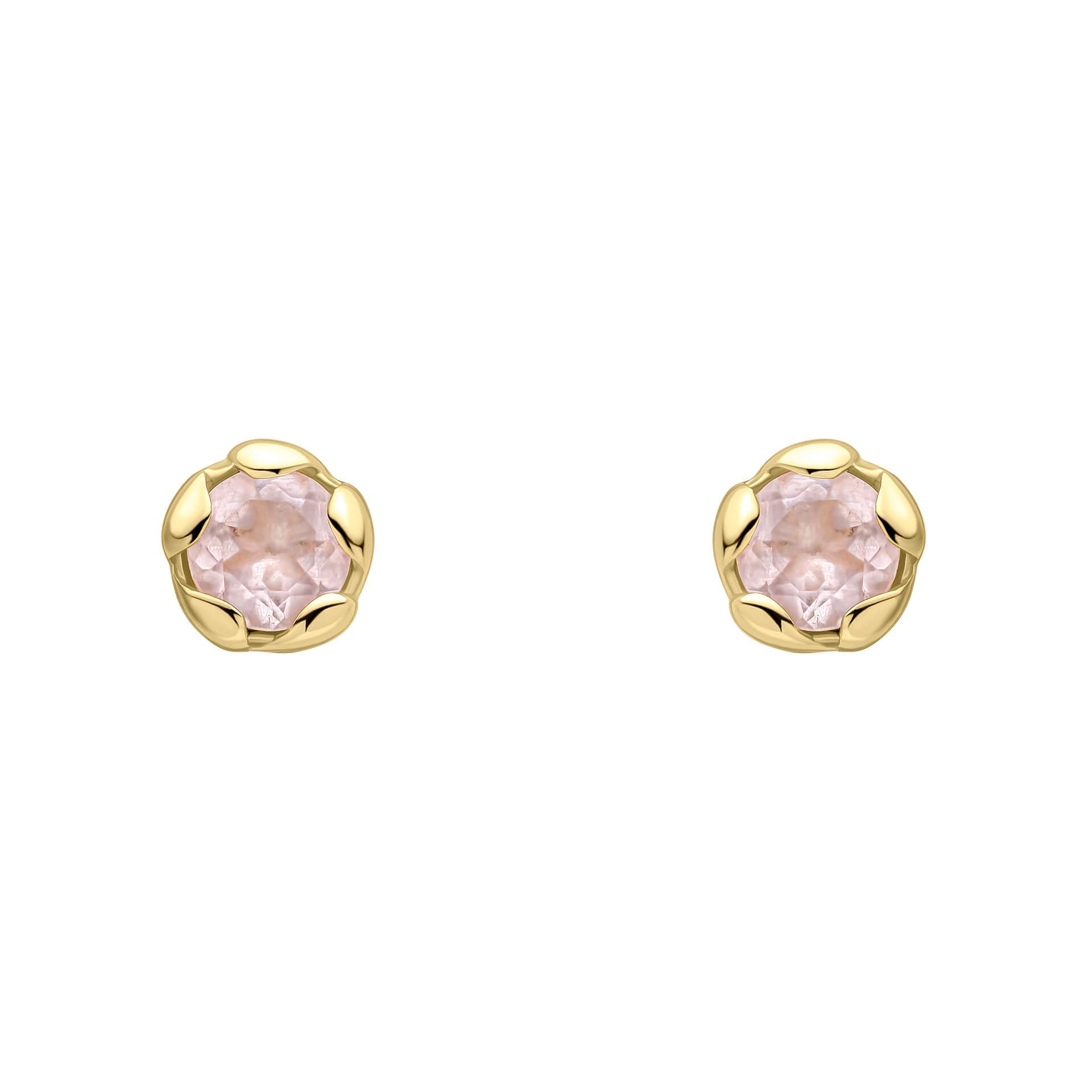 Laura Ashley Silver Petal Set Semi-Precious Stud Earrings