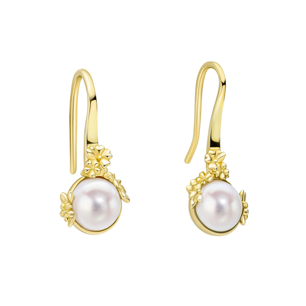 Laura Ashley Silver Ickleford Tulips Freshwater Pearl Earrings