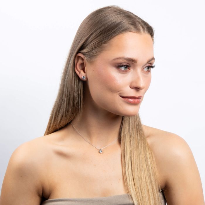 Diamonfire Bezel Set Carat Stud Earrings