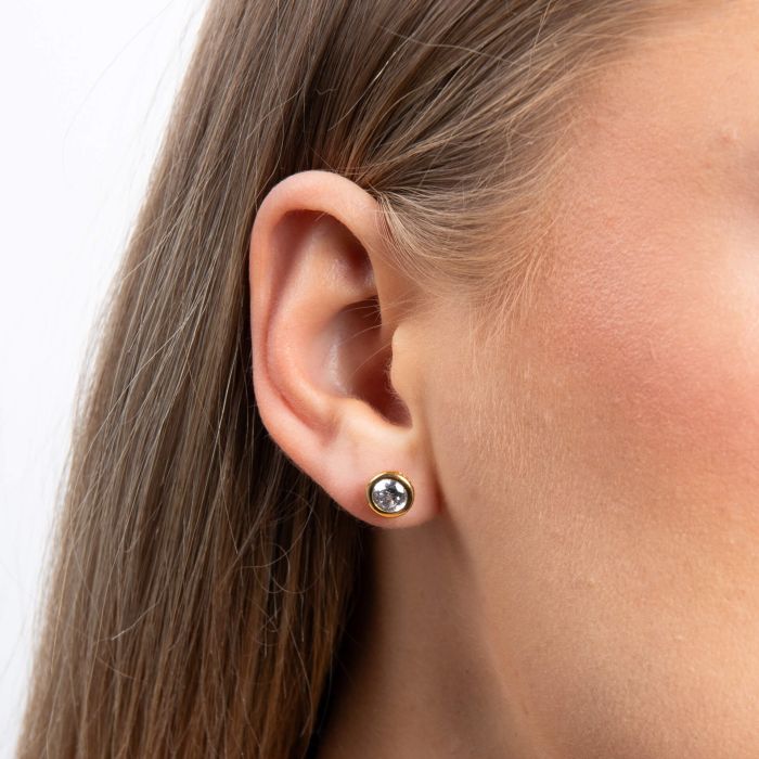 Diamonfire Bezel Set Carat Stud Earrings