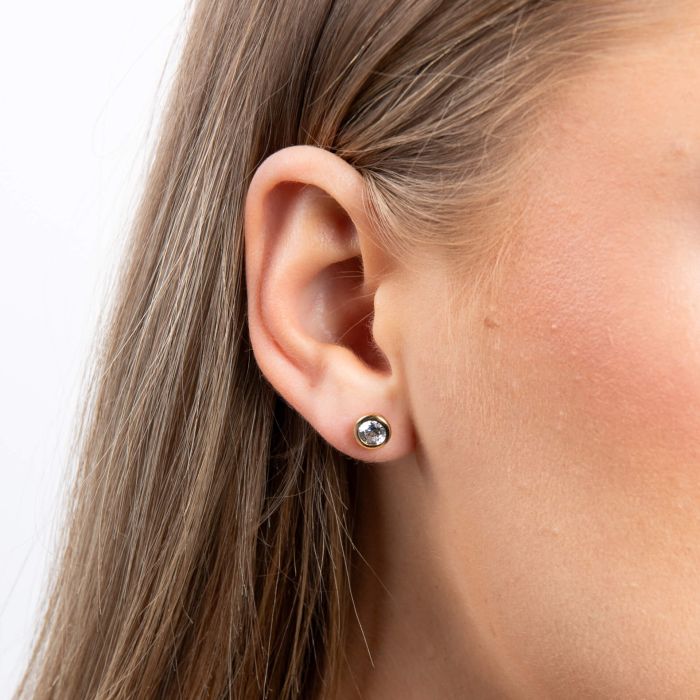 Diamonfire Bezel Set Carat Stud Earrings