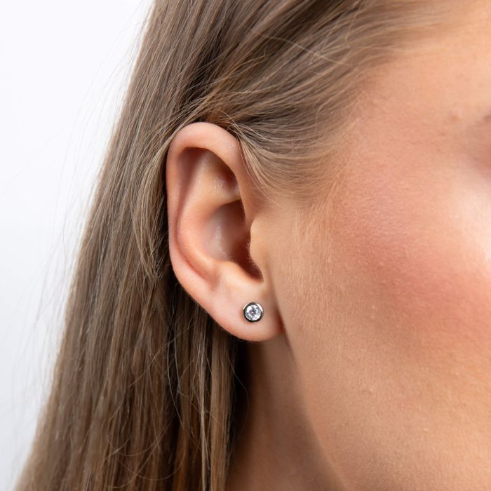 Diamonfire Bezel Set Carat Stud Earrings
