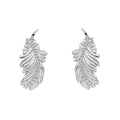 Laura Ashley Silver Plume Feather Stud Earrings