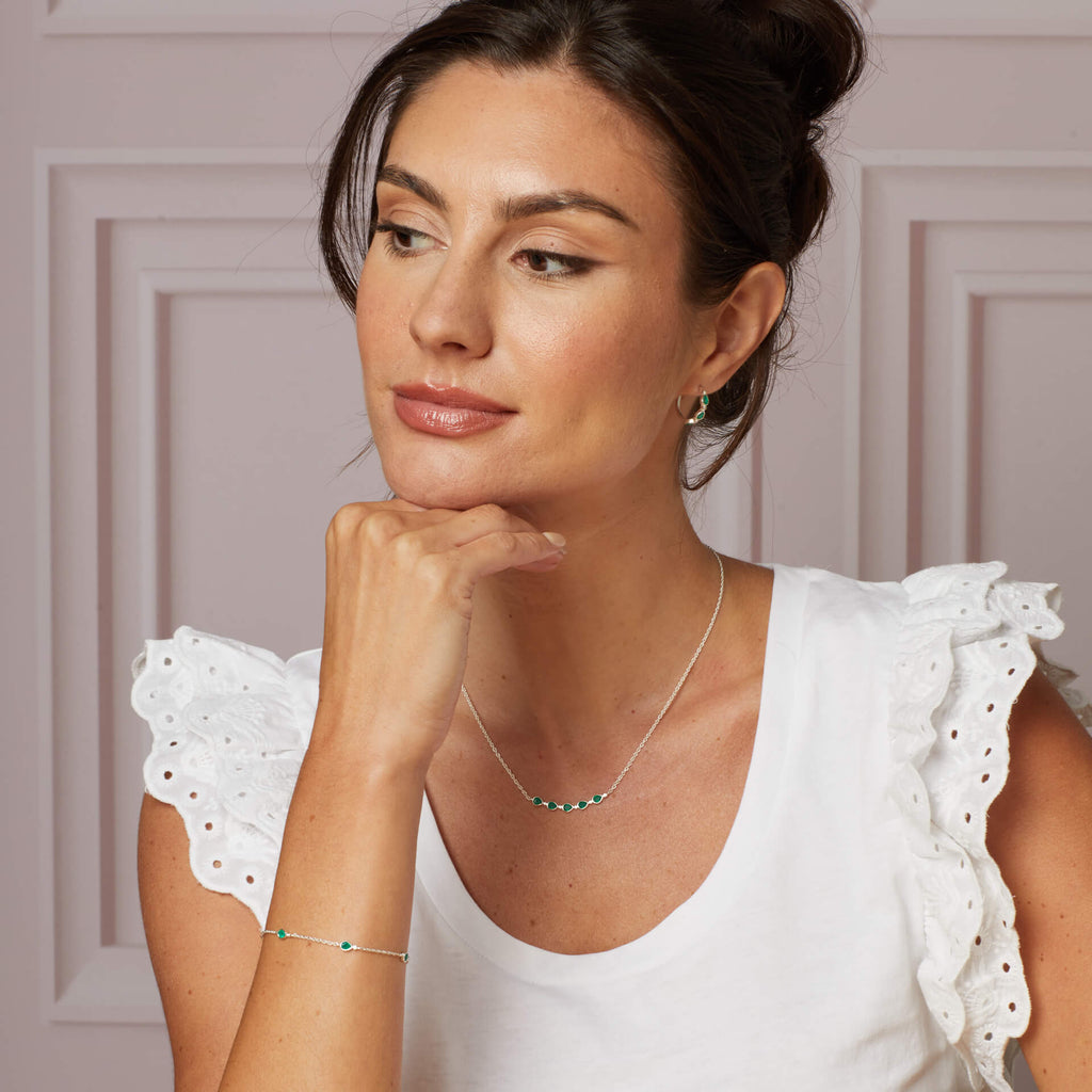 Laura Ashley Silver Thornage Flowers Necklace